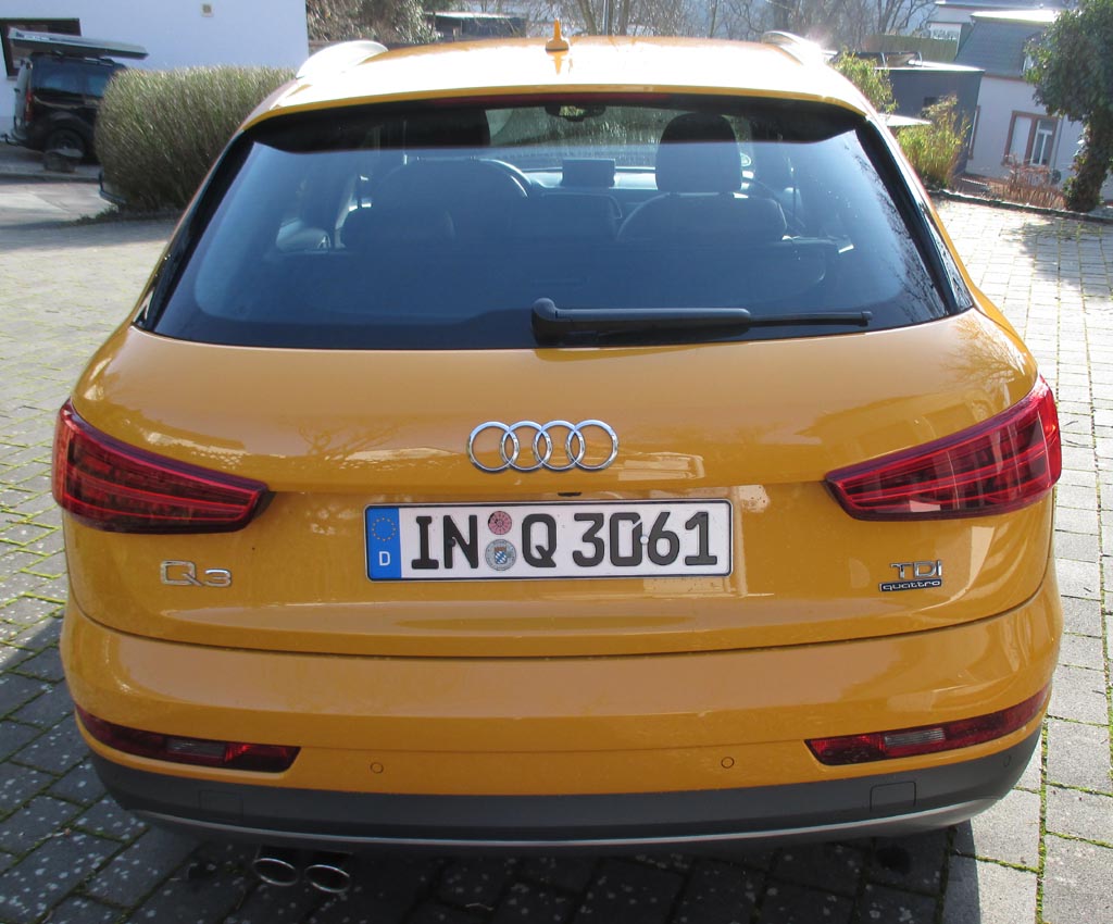 Audi Q3: Blick auf die Heckpartie.