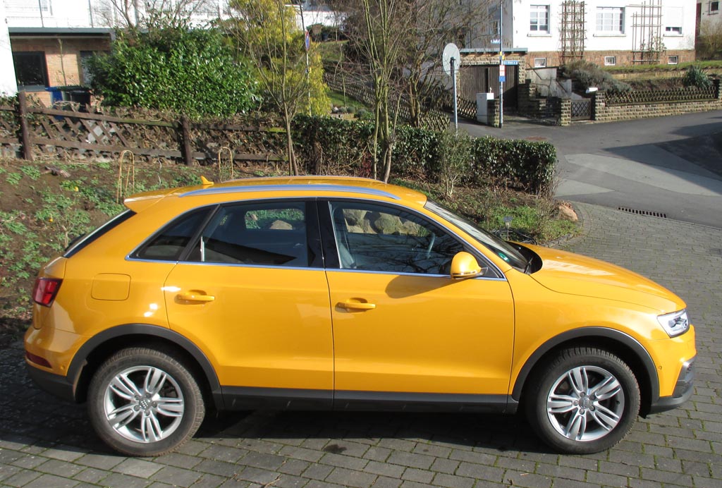 Audi Q3: Und so sieht das kompakte SUV-Modell von der Seite aus.