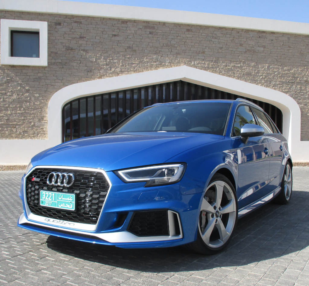 Audi RS3, hier als Sportback mit Fließheck.