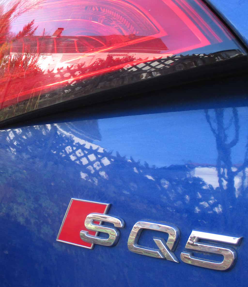 Audi SQ5: Moderne Leuchteinheit hinten mit Modellkennung.