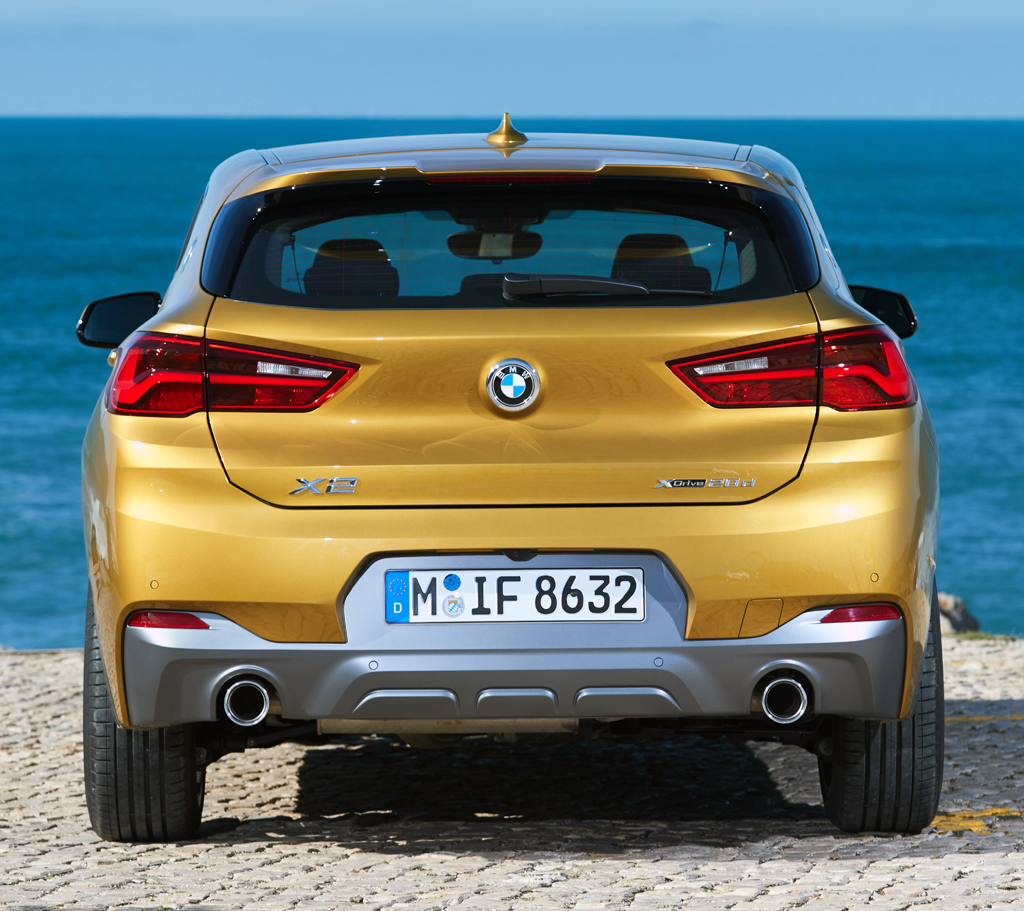 BMW X2: Blick auf die Heckpartie.