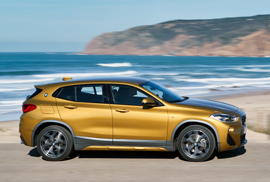 BMW X2: Und so sieht der fünftürige Fünfsitzer von der Seite aus.