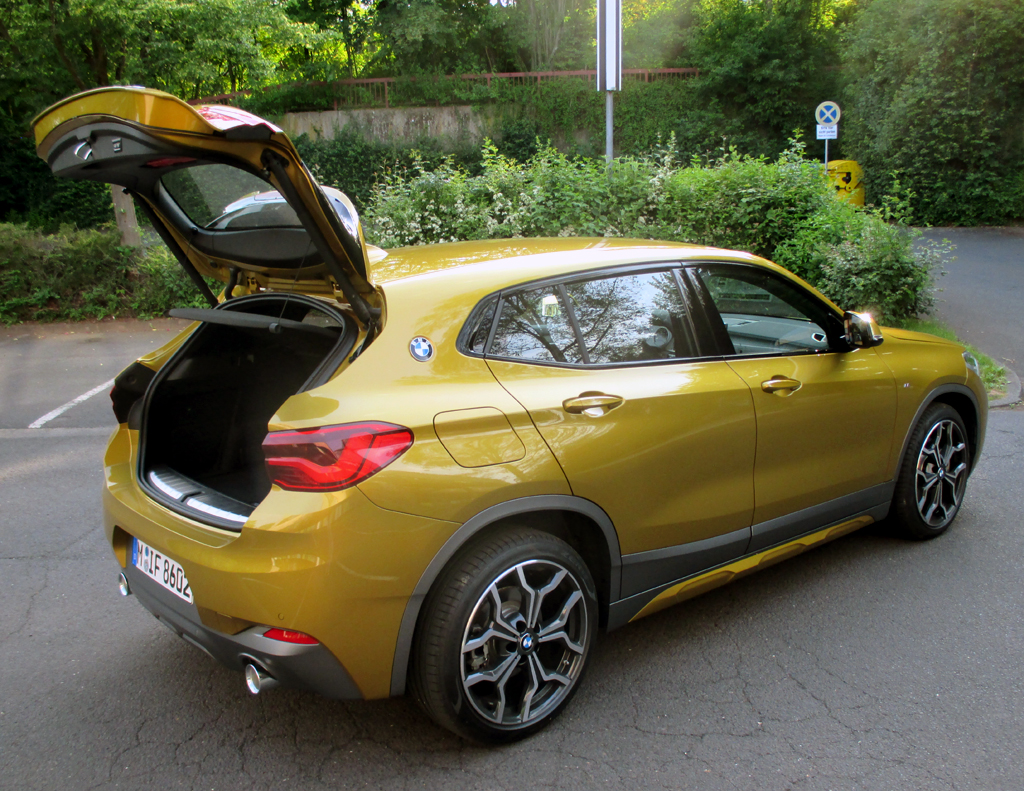 BMW X2: Das Gepäckabteil fasst 470 bis 1355 Liter.