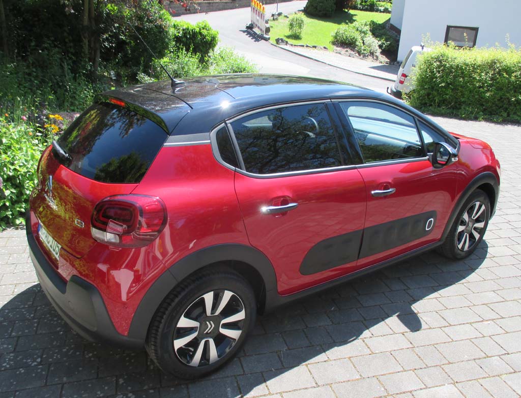 Citroën C3: Heck-/Seitenansicht.