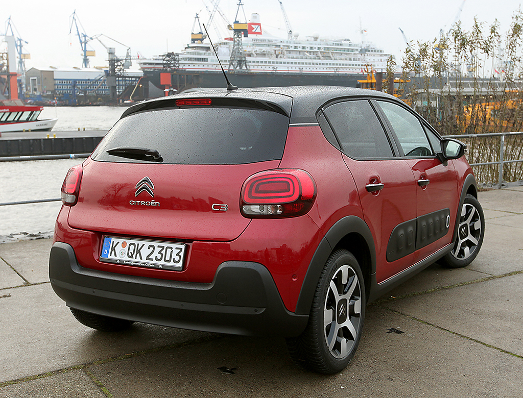 Citroën C3: Heck-/Seitenansicht.