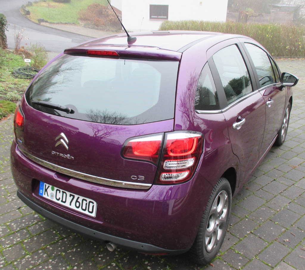 Citroën C3: Heck-/Seitenansicht.