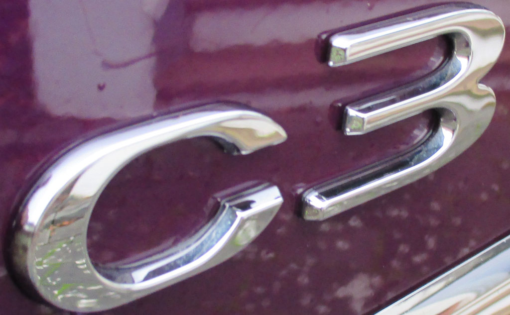 Citroën C3: Modellkennung am Heck.