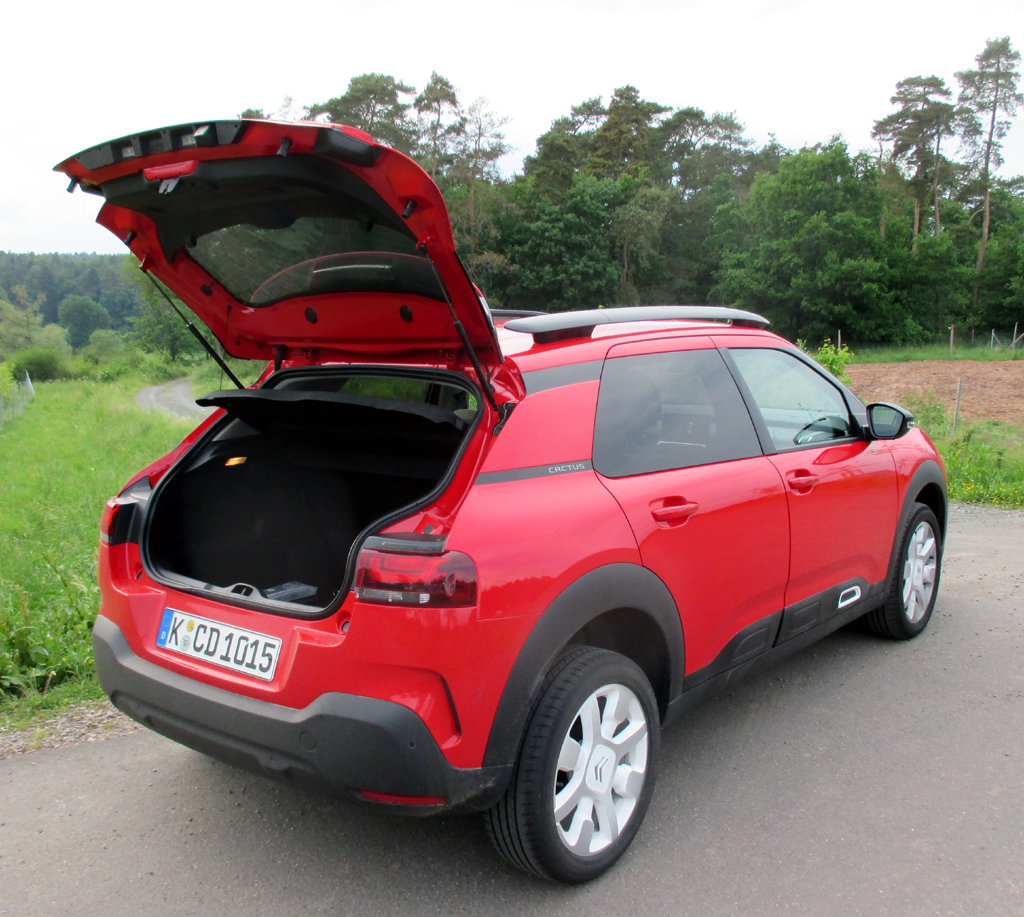 Citroën C4 Cactus: Das Gepäckabteil fasst 358 bis 1170 Liter.