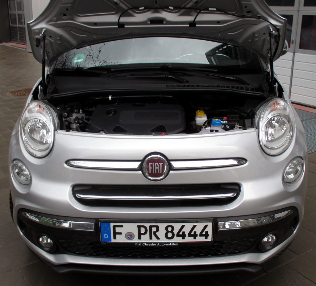 Der Erdgasantrieb beim 500L ist mit einem Dreizylinder-Turbobenziner kombiniert.