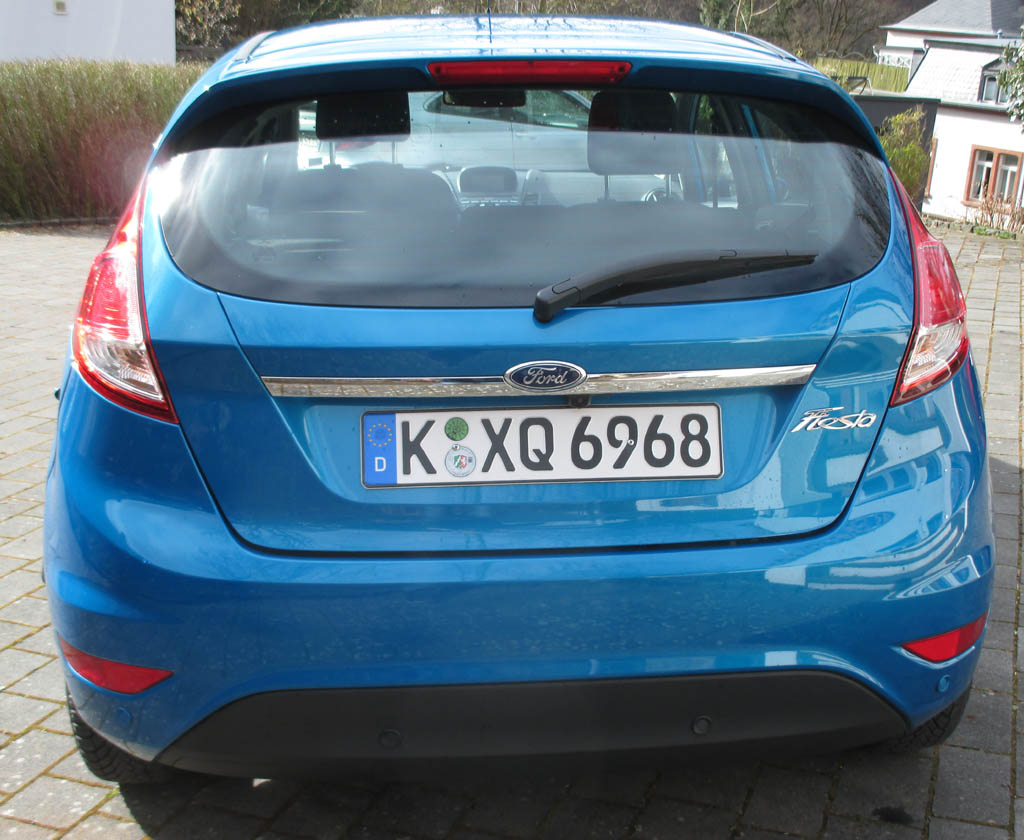Ford Fiesta: Blick auf die Heckpartie.