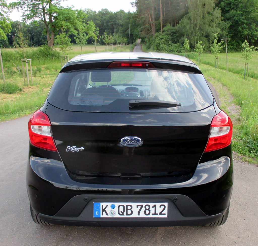 Ford Ka+: Blick auf die Heckpartie.