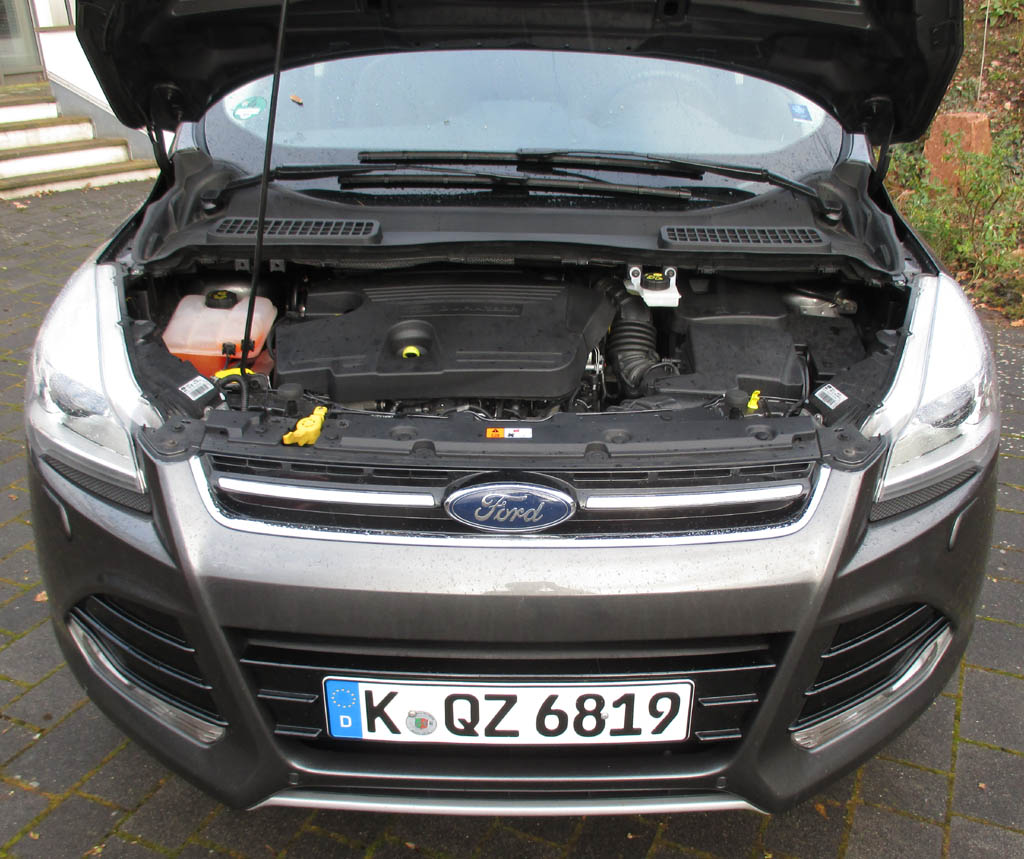 Ford Kuga: Blick auf den 2,0-Liter-Turbodiesel mit 150 PS.