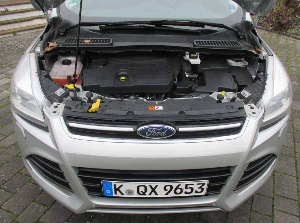 Ford Kuga: Blick unter die Haube auf den 2,0-Liter-Selbstzünder.