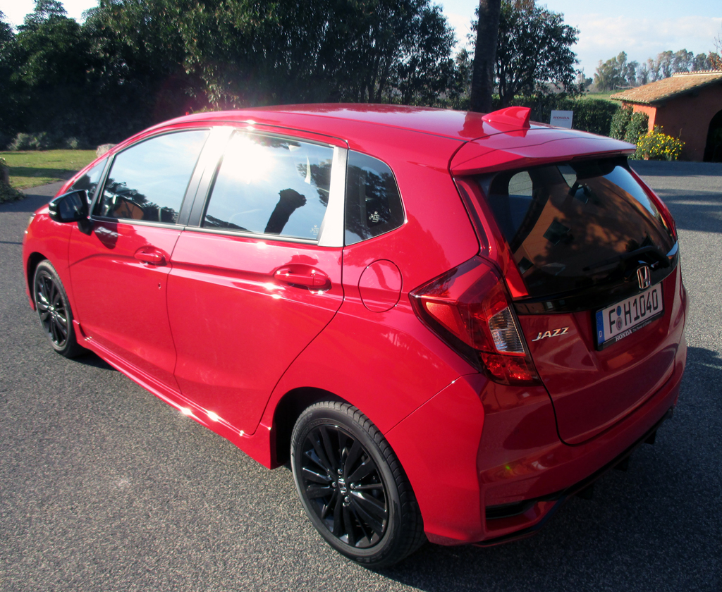 Honda Jazz: Heck-/Seitenansicht.