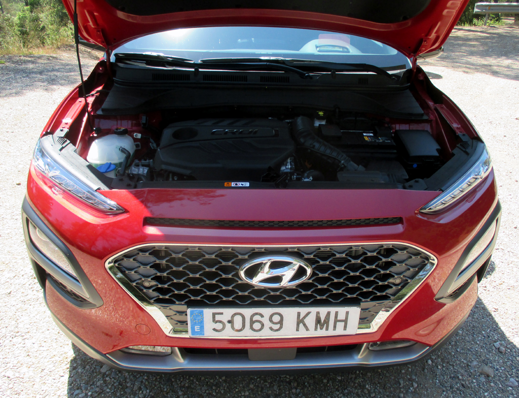 Hyundai Kona: Blick unter die Haube auf den 1,6-Liter-Selbstzünder.