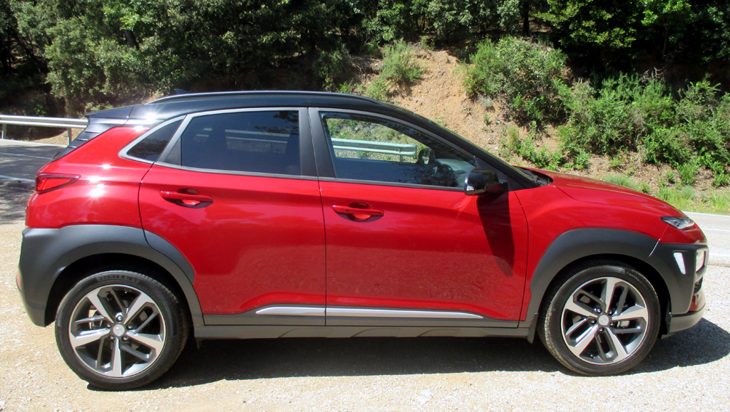 Hyundai Kona: Und so sieht der fünftürige Fünfsitzer von der Seite aus.