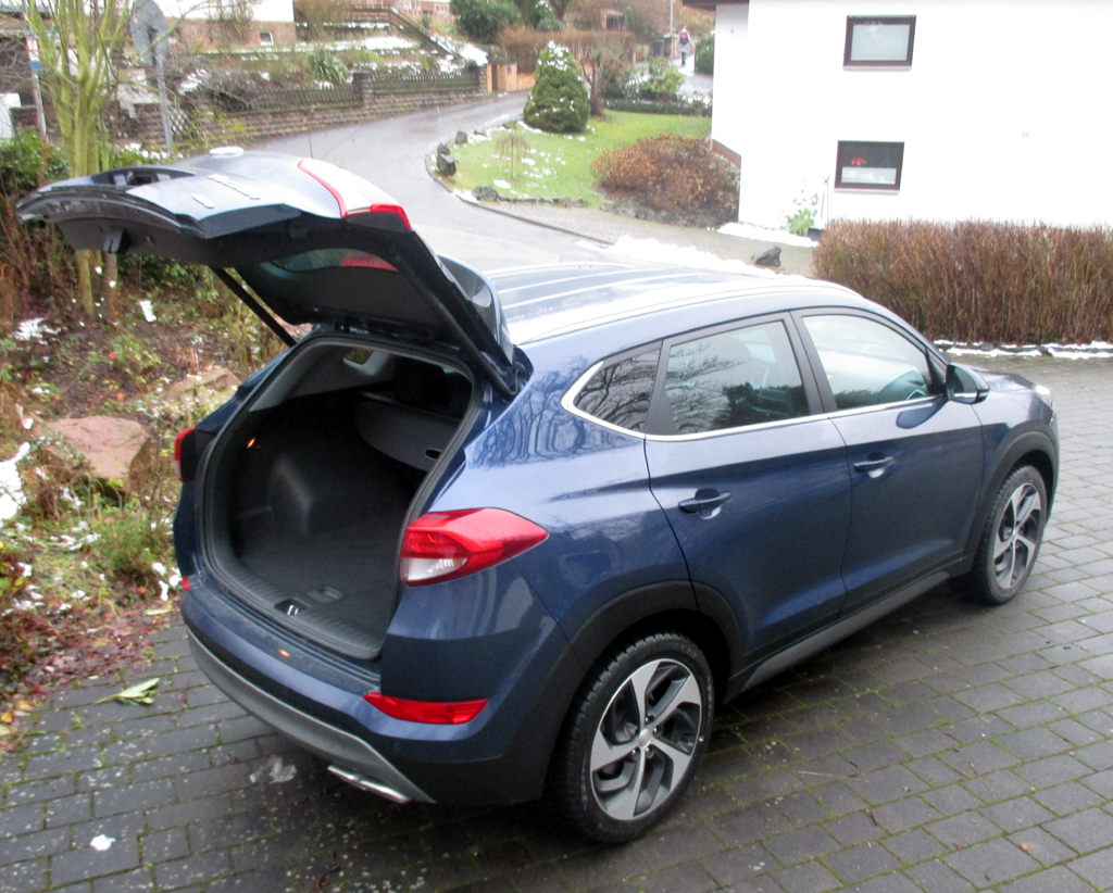 Hyundai Tucson: Das Gepäckabteil fasst stattliche 513 bis 1503 Liter.