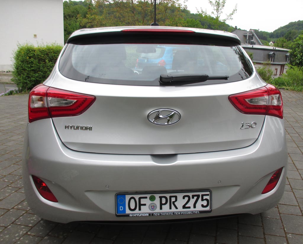 Hyundai i30: Blick auf die Heckpartie.