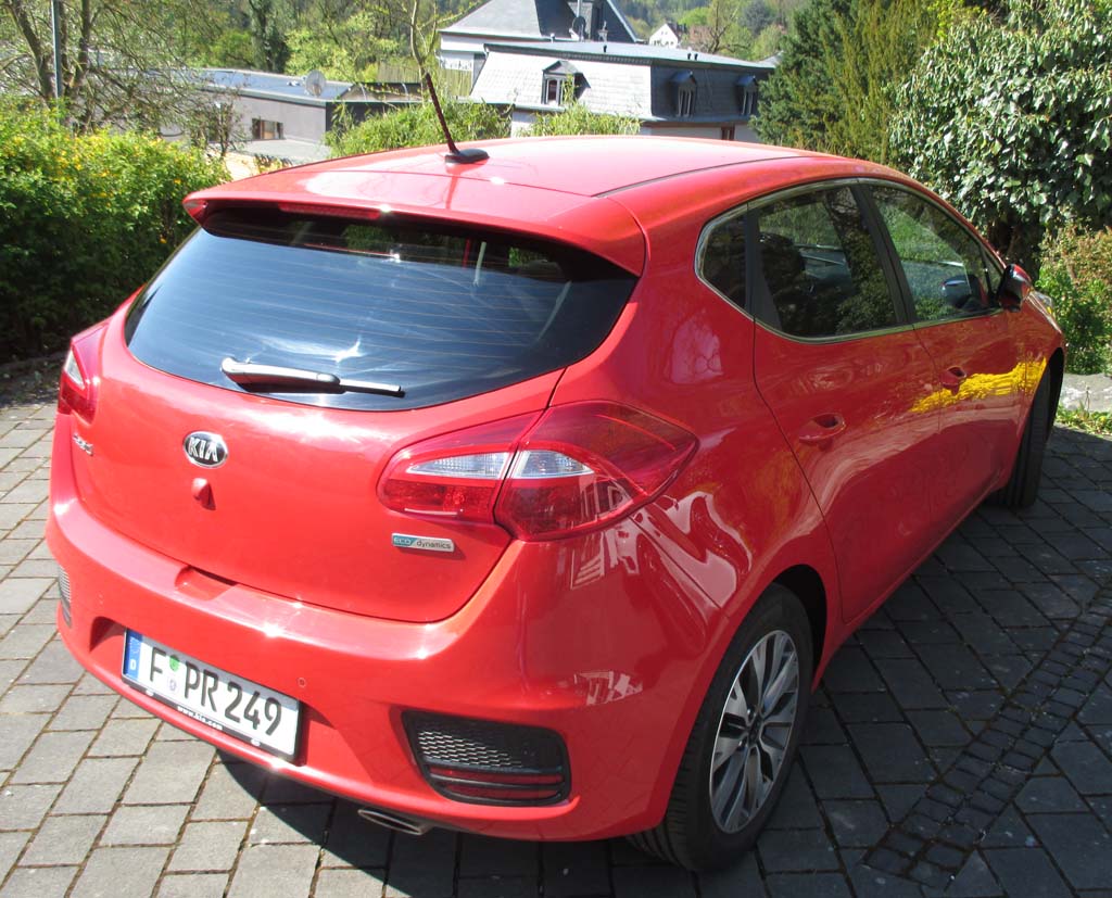 Kia Ceed: Blick auf die Heckpartie.