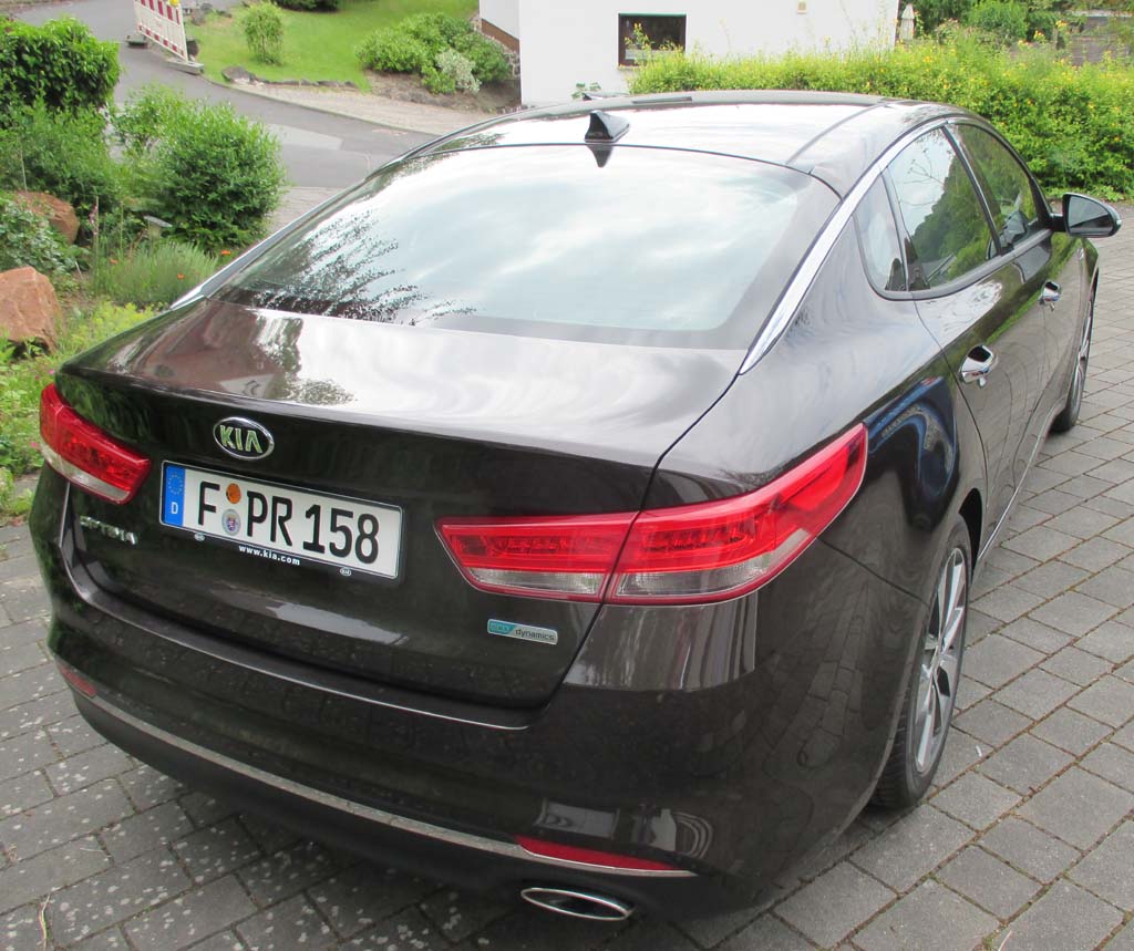 Kia Optima: Heck-/Seitenansicht.