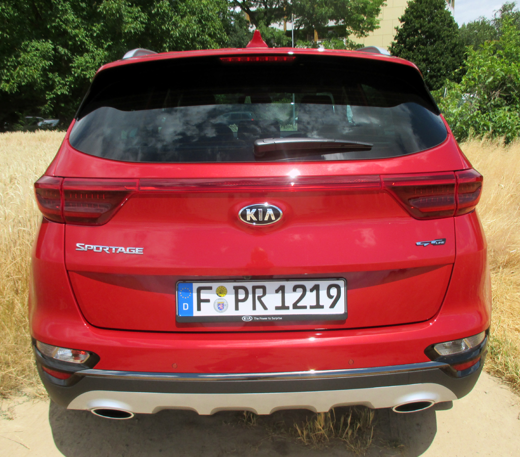Kia Sportage: Blick auf die Heckpartie.