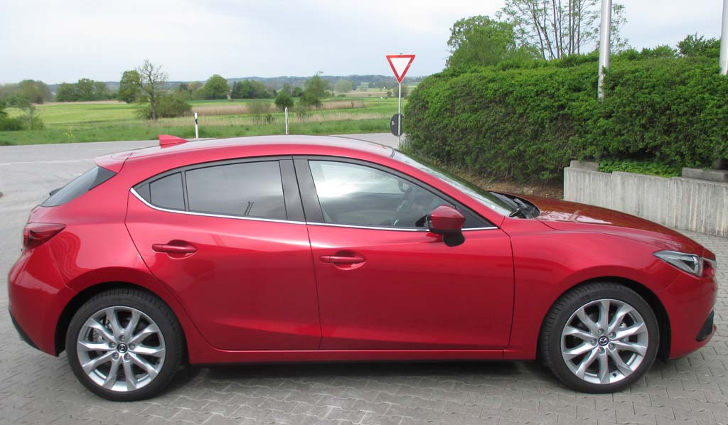 Mazda3: Und so sieht der kompakte Japaner von der Seite aus. 