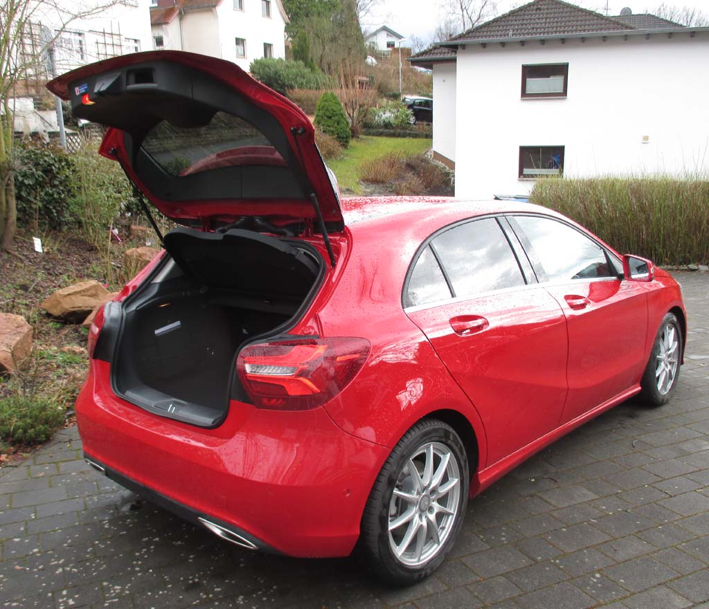 Mercedes A-Klasse: Das Gepäckabteil fasst 341 bis 1157 Liter.