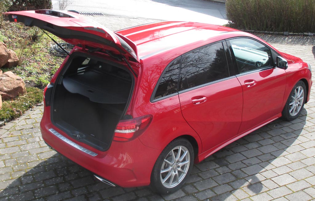 Mercedes B-Klasse: Das Gepäckabteil fasst 488 bis 1547 Liter.