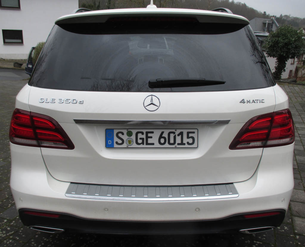 Mercedes GLE: Blick auf die Heckpartie.