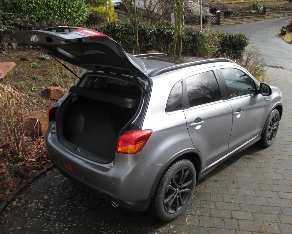 Mitsubishi ASX: Das Gepäckabteil fasst 419 bis 1219 Liter.