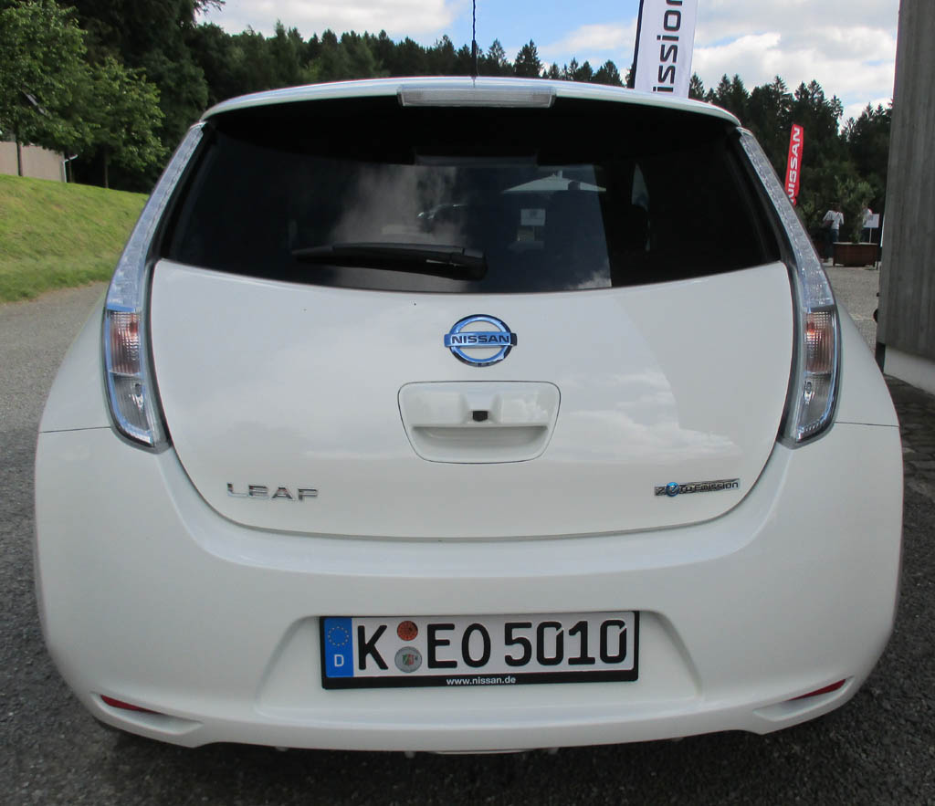 Nissan Leaf: Blick auf die Heckpartie.