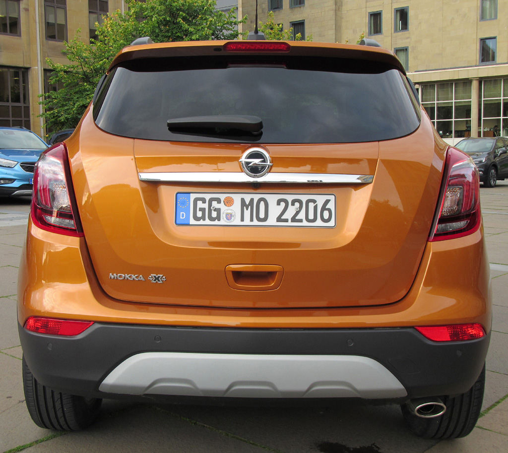 Opel Mokka X: Blick auf die Heckpartie.