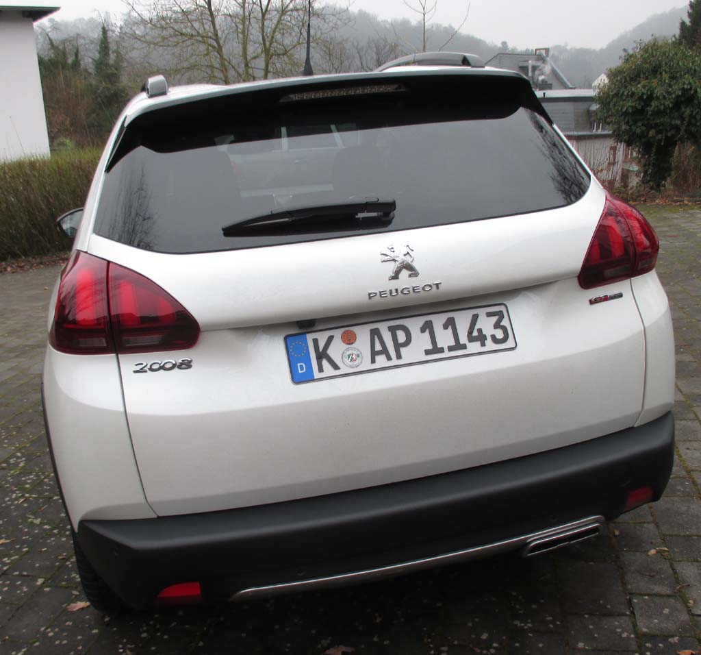 Peugeot 2008: Blick auf die Heckpartie.