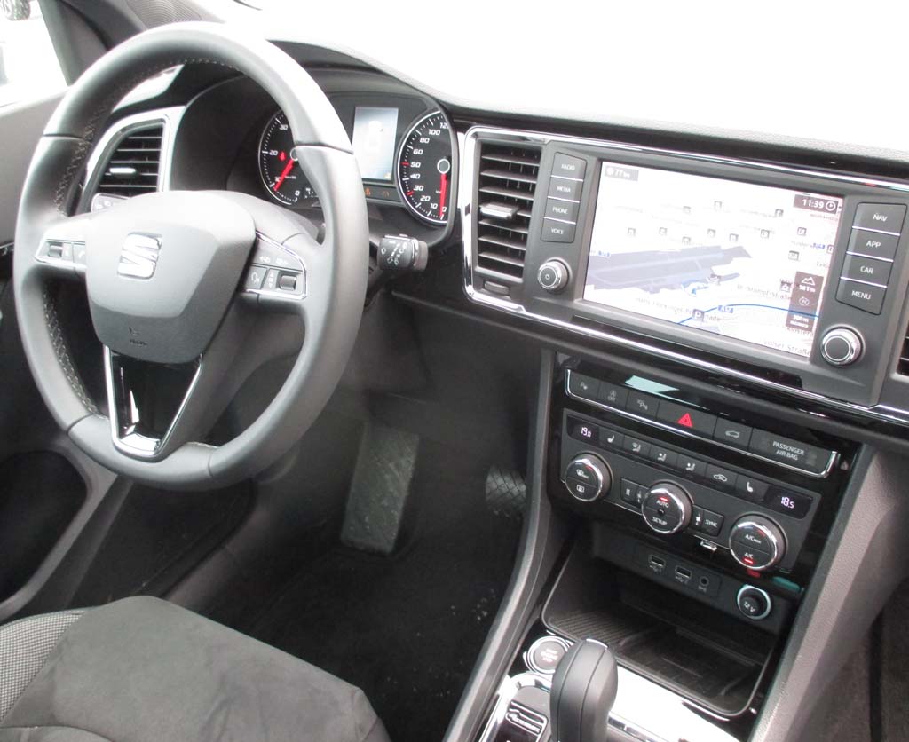Seat Ateca: Blick ins übersichtliche Cockpit.