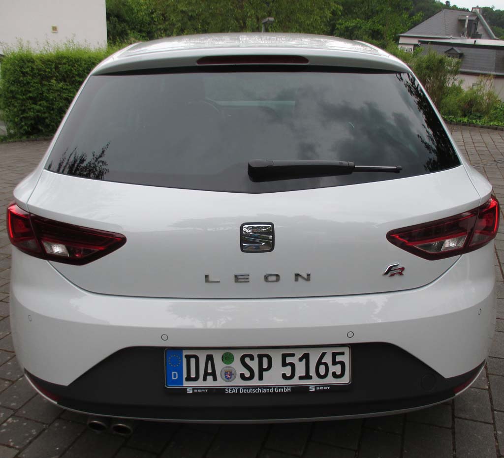 Seat León: Blick auf die Heckpartie.
