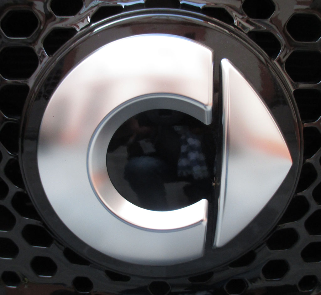 Elektro-Smart Forfour: Blick auf das Markenlogo vorn.