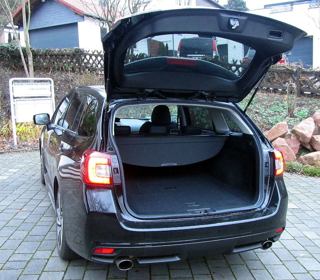 Subaru Levorg: Das Gepäckabteil fasst stattliche 522 bis 1446 Liter.