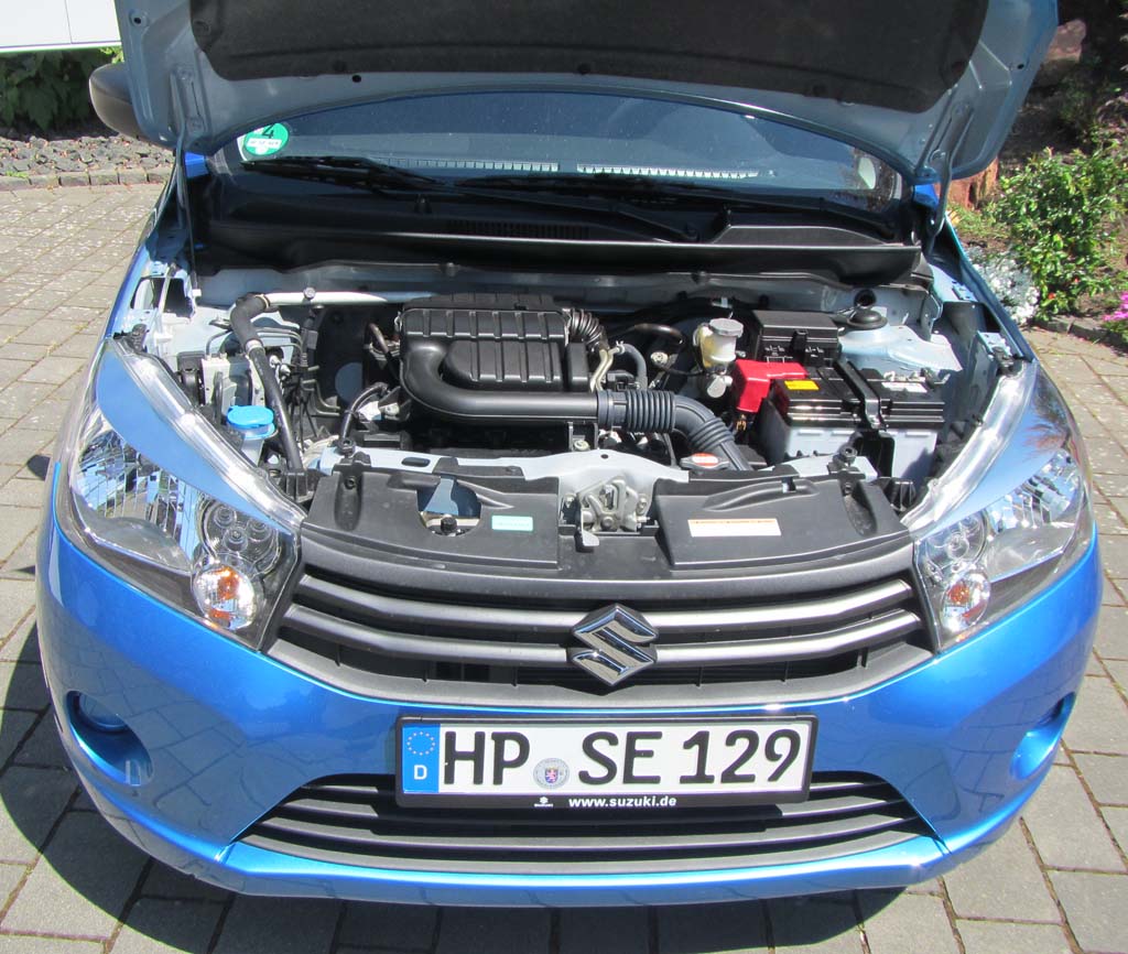 Suzuki Celerio: Blick unter die Haube auf den 68-PS-Benziner.