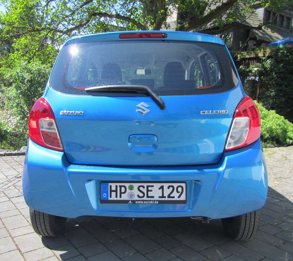 Suzuki Celerio: Blick auf die Heckpartie.