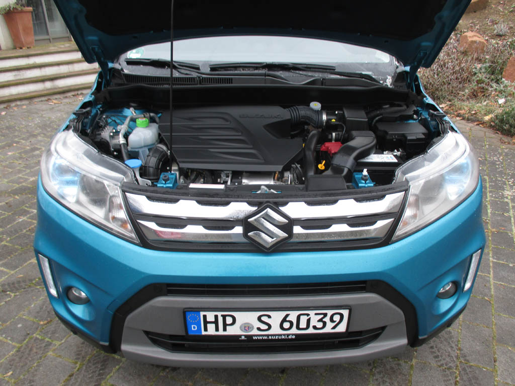 Suzuki Vitara: Blick unter die Haube auf den 1,6-Liter-Selbstzünder.