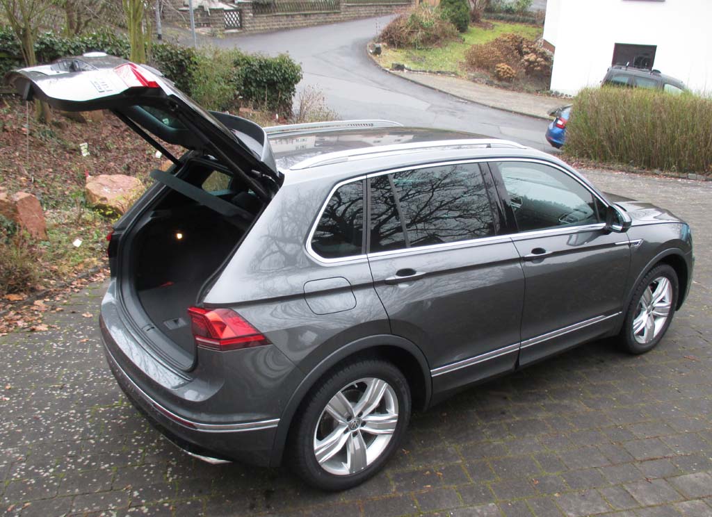 VW Tiguan: Das Gepäckabteil fasst jetzt 615 bis 1655 Liter.