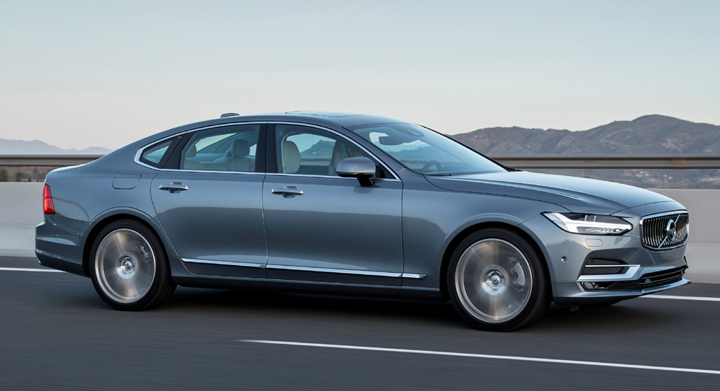 Volvo S90: So sieht die Premiumlimousine von der Seite aus.