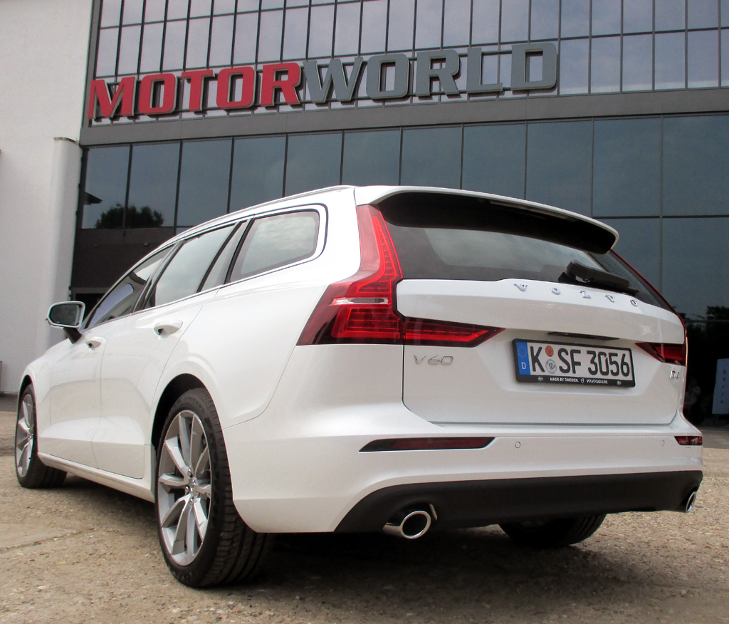 Volvo V60: Heck-/Seitenansicht.