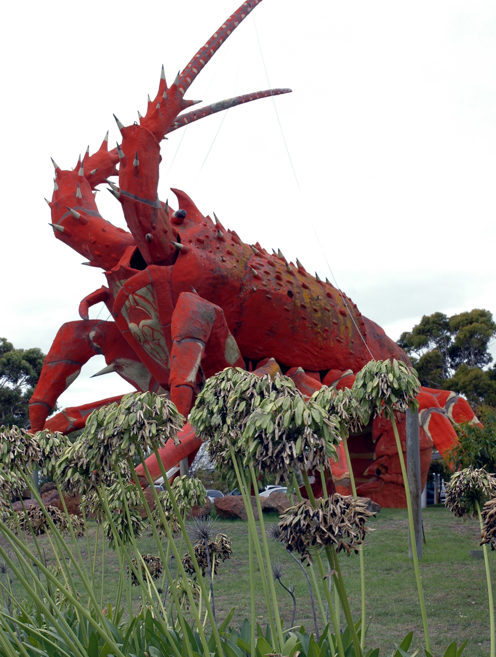 Larry, die Lobster-Sehenswürdigkeit, ist sieben Meter hoch und vier Tonnen schwer.