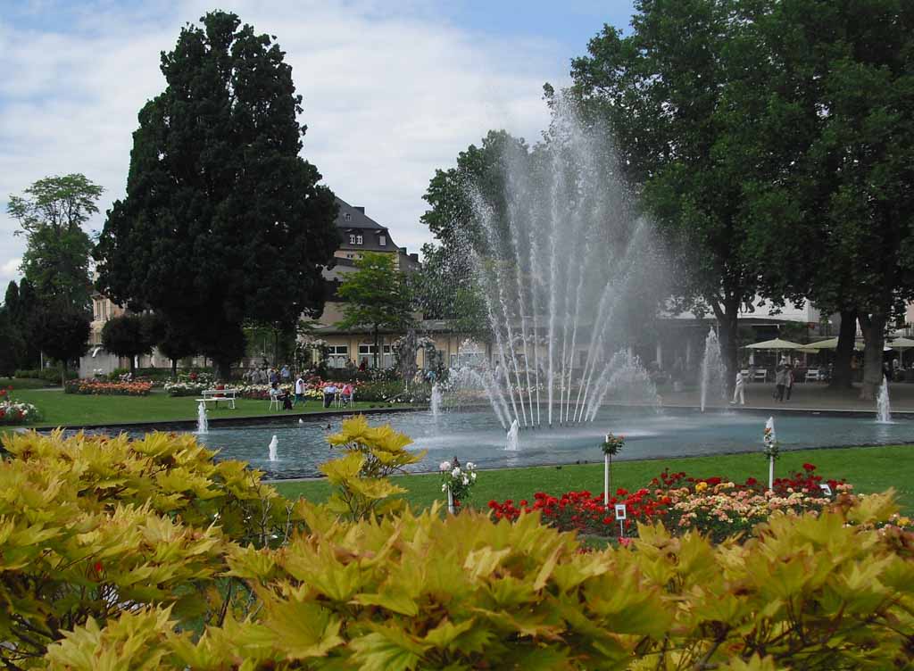 Im Rosengarten jenseits der Ludwigsbrücke.