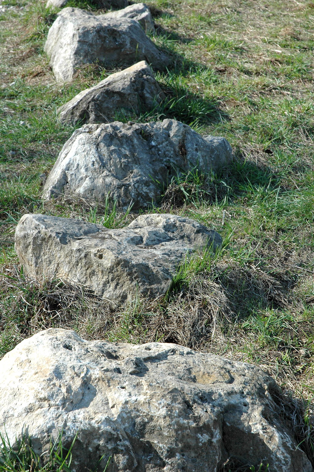 Spur der Steine auf dem Weg zum Walberla hinauf.