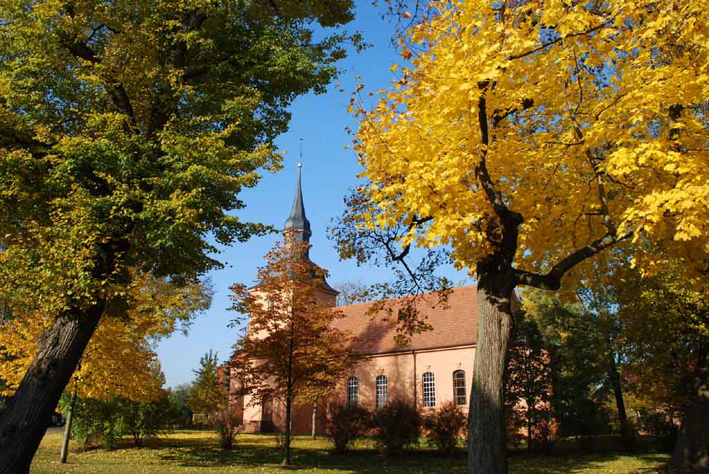 Noch einmal die alte Dorfkirche, unter der die Ribbecksche Gruft liegt.