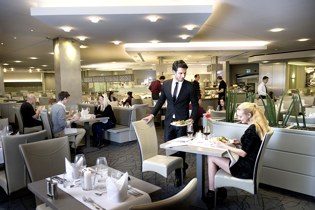 Blick ins Restaurant „Frühlingsgarten“.