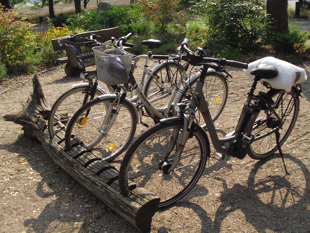 Auch so können (natürliche) Fahrradständer gestaltet sein.