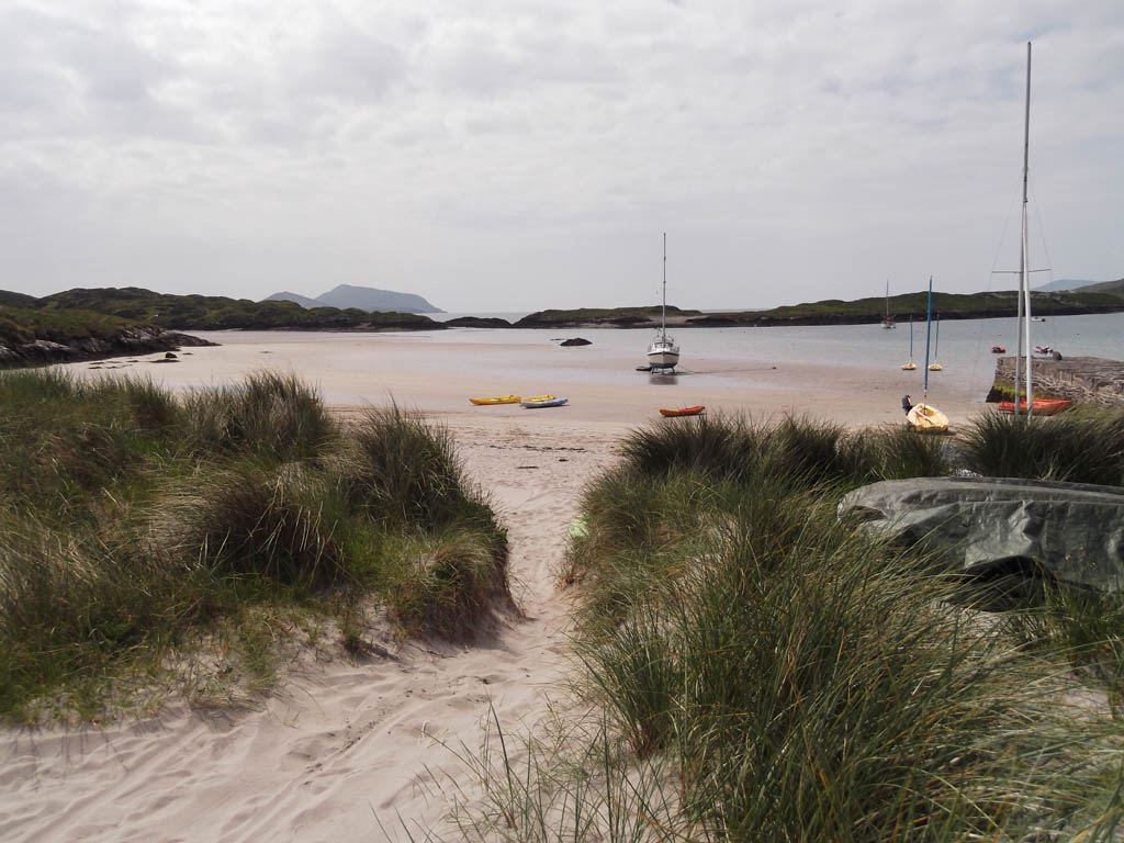 Auch das gibt es in Irland: Sandstrand in Caherdaniel, Darrynane More.